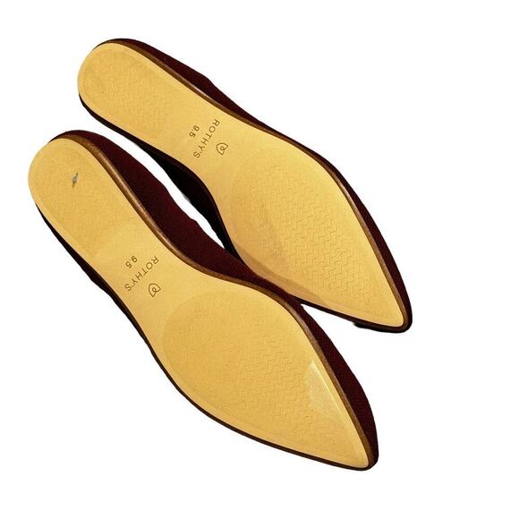 Rothy's The Point Ballet Flat Slip-On Merino Wool Currant Pink Size W9.5 NWOB - Picture 6 of 12